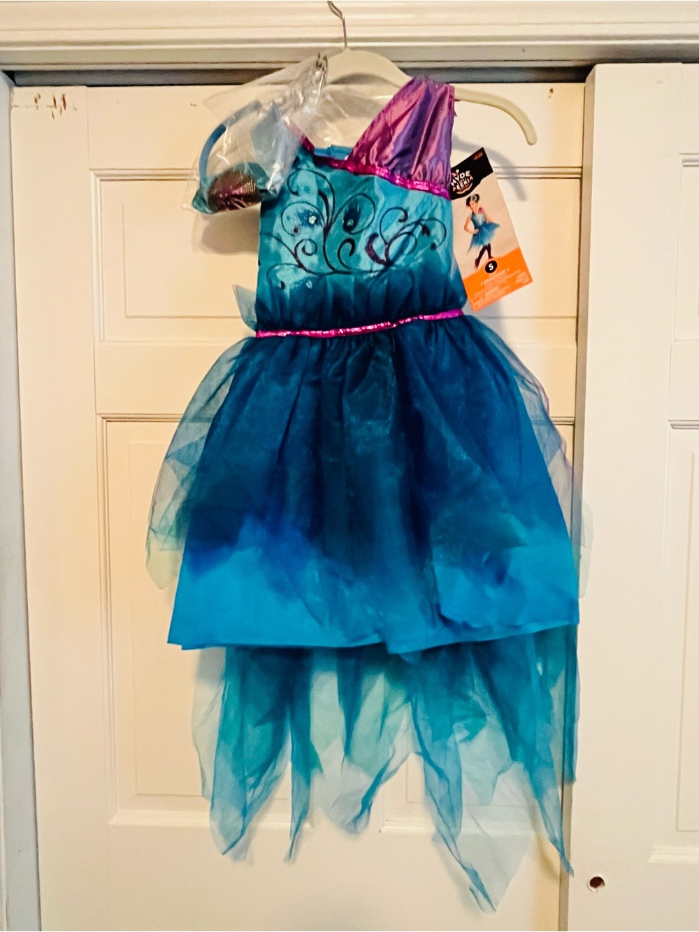 Girls Blue Teal and Purple Peacock Costume Dress